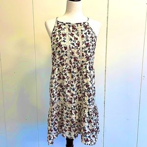 Flying Tomato Dress Large Floral Lace Up Back w Tassels Excellent Condition Lace